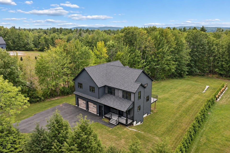 Exterior Aerial of the Meadow House in Falmouth, Maine