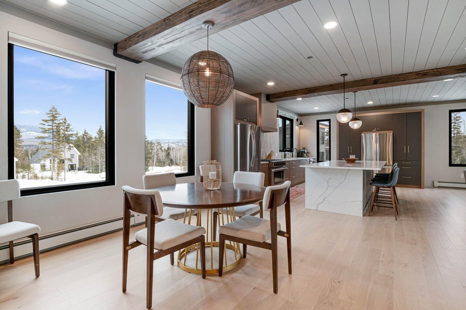 Kitchen and Dining of the Mountain House in Carrabassett Valley, Maine