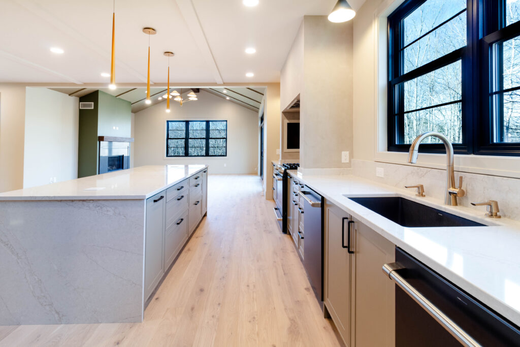 Kitchen View of the Meadow House in Falmouth, ME