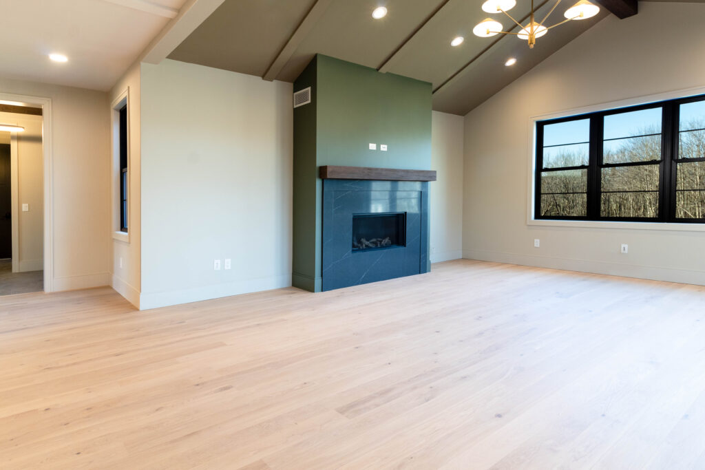 Living room of the Meadow House in Falmouth, ME